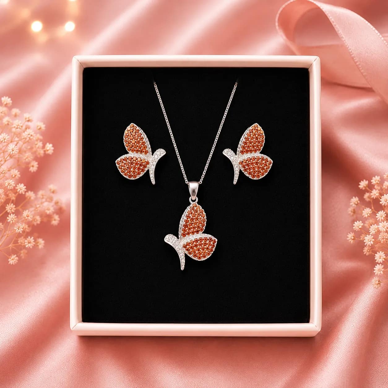 Conjunto mariposas naranja🦋