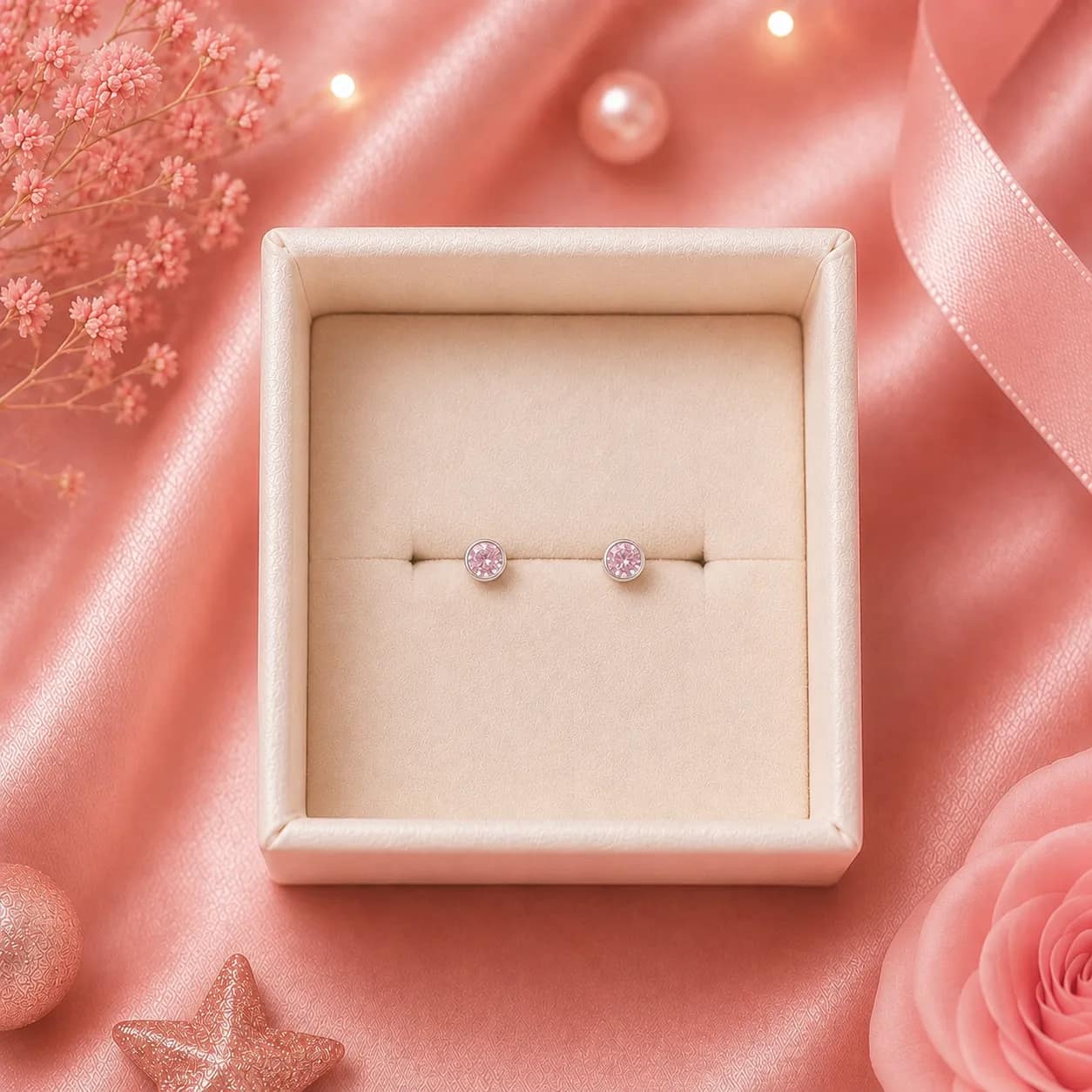 Aretes punto de luz pequeños✨🩷