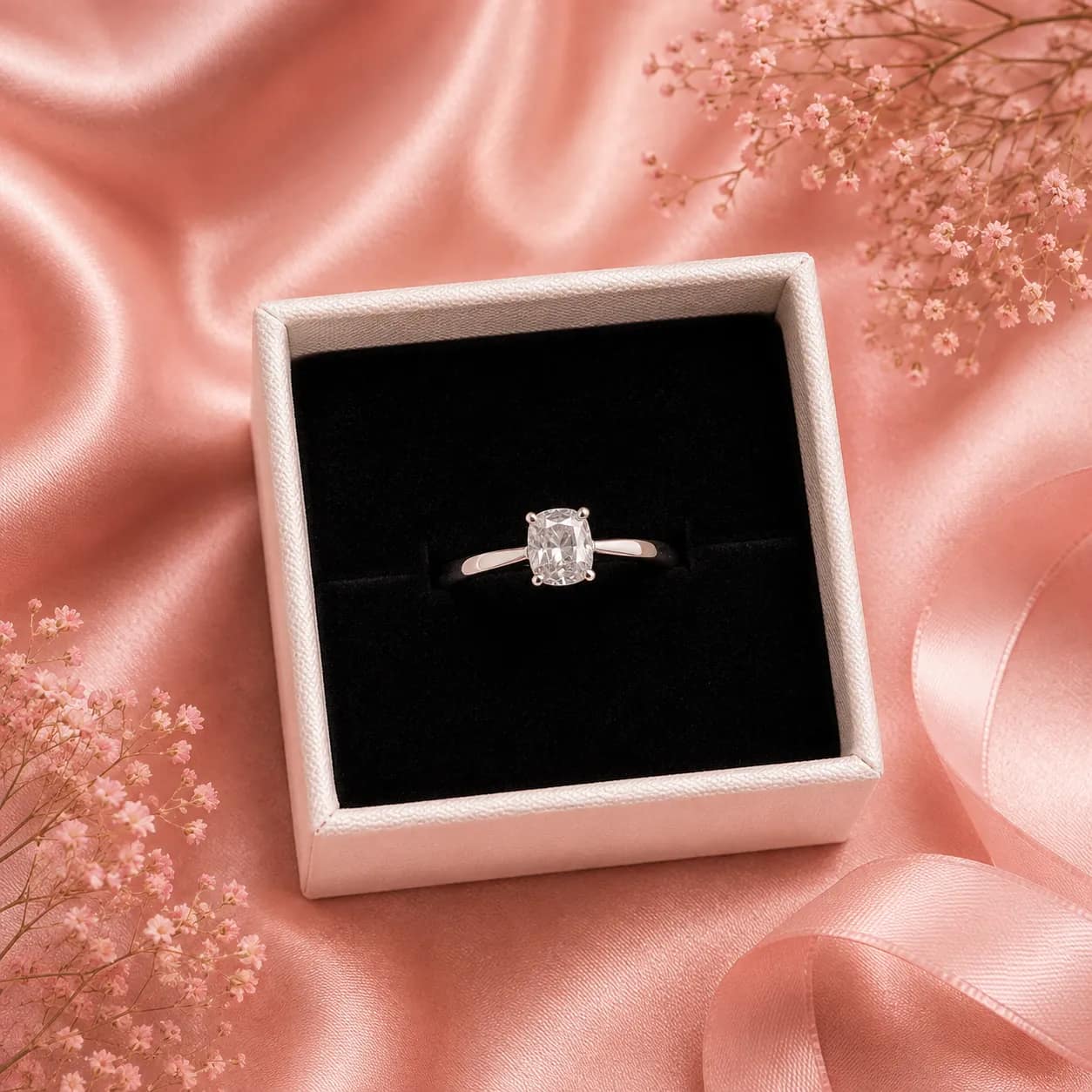 Anillo elegante corte cuadrado💍