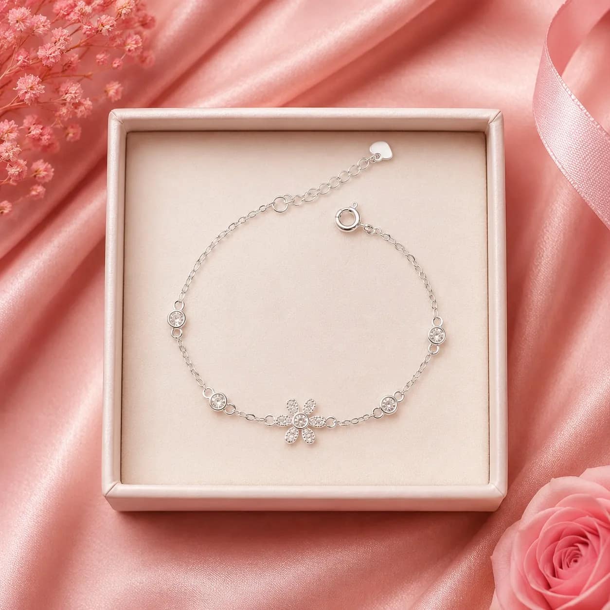 Pulsera flor brillante✨