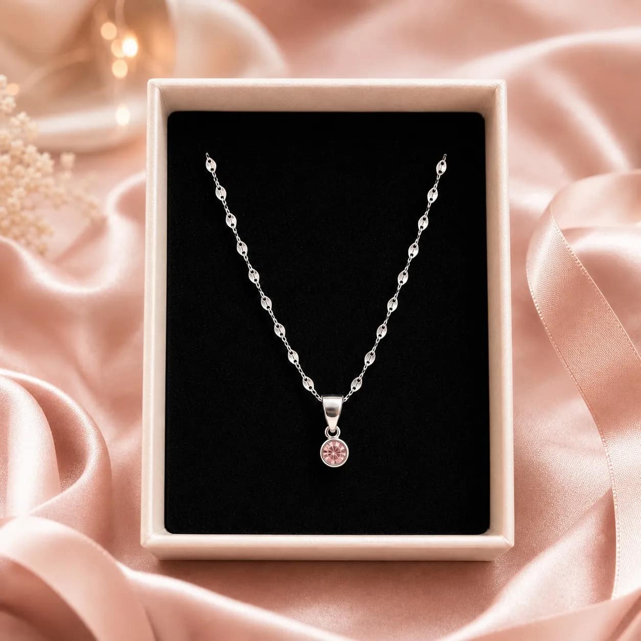 Collar punto de luz rosado🩷✨