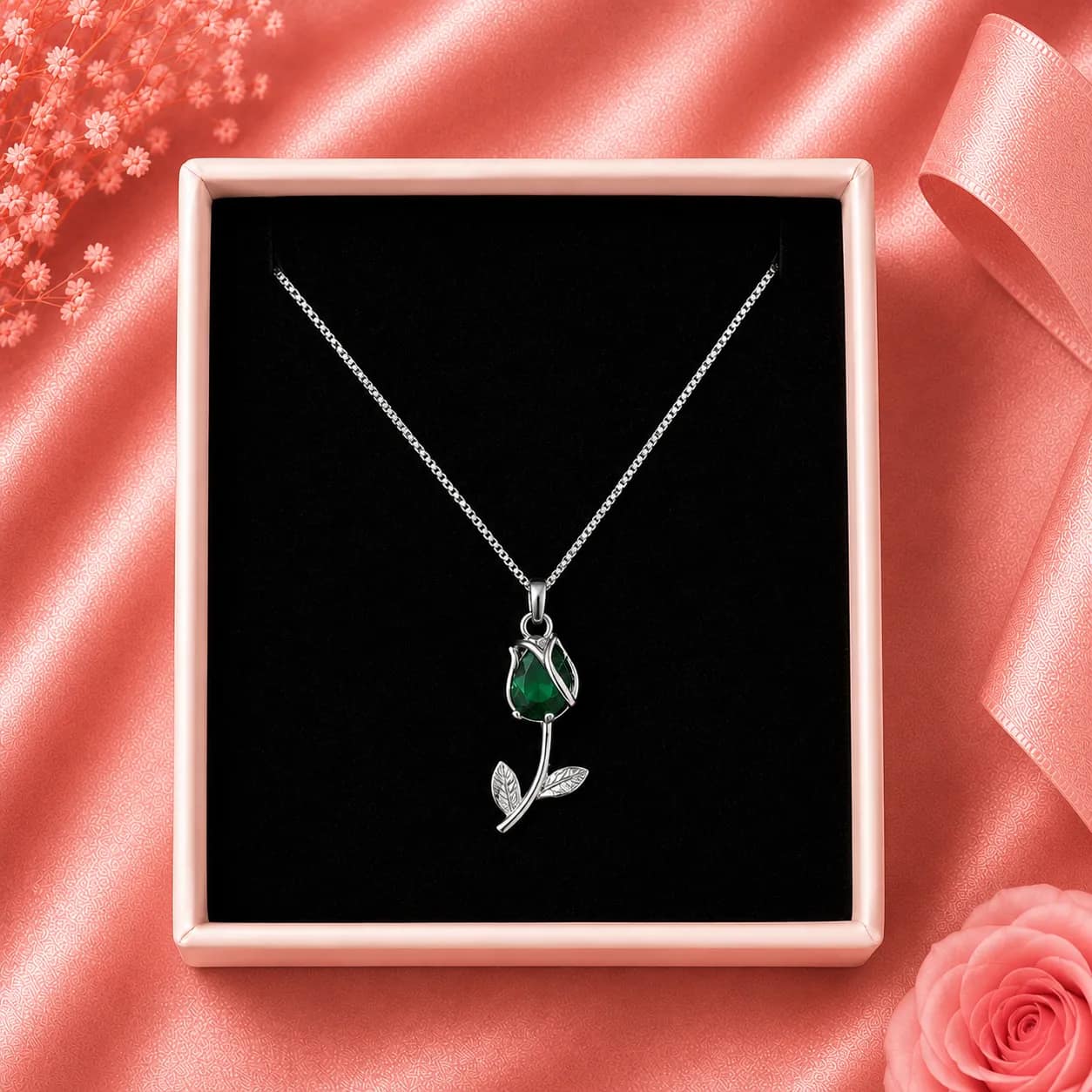 Collar Rosa Esmeralda🌷🌱