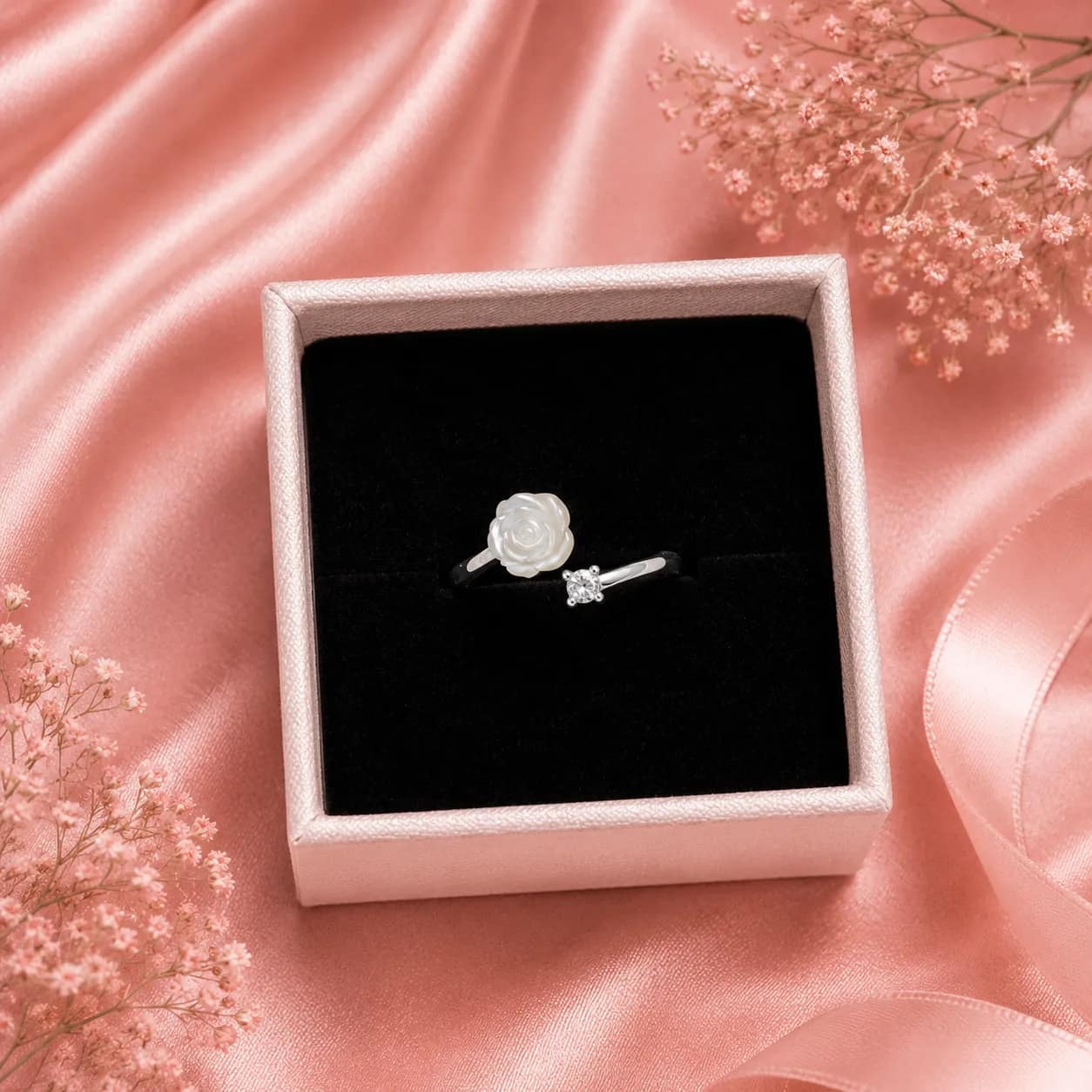 Anillo Rosa envolvente 🌹💍