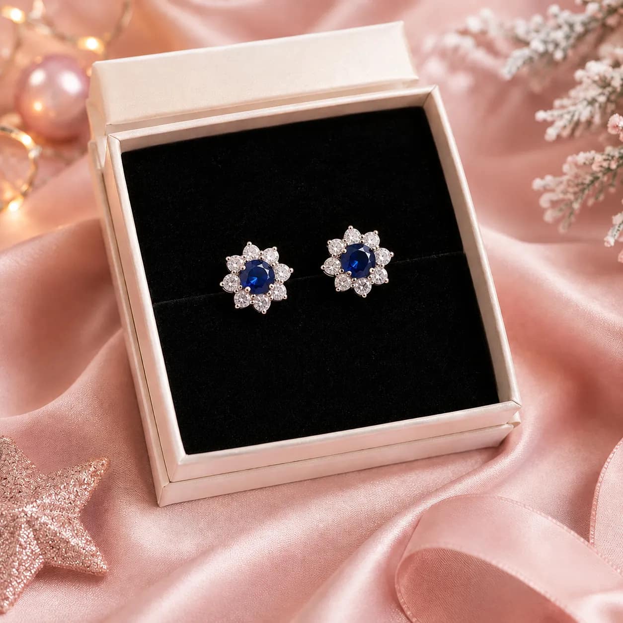 Aretes Flor azul 💙