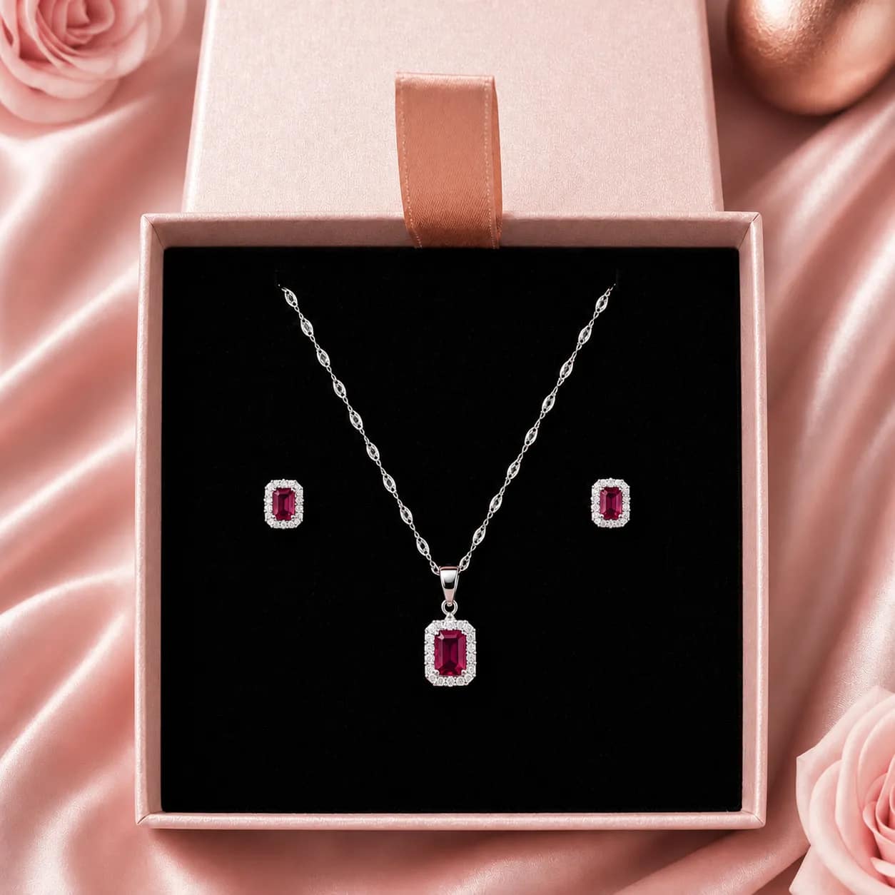 Conjunto brillo rojizo✨❤️