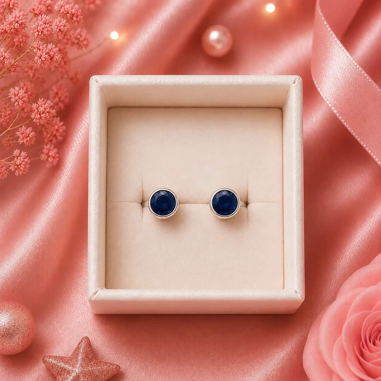 Aretes punto de luz grandes azules✨💙