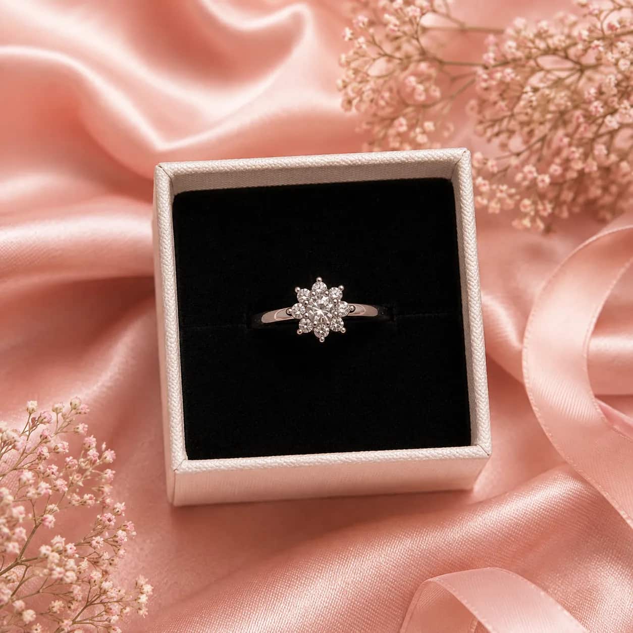 Anillo flor brillante ✨