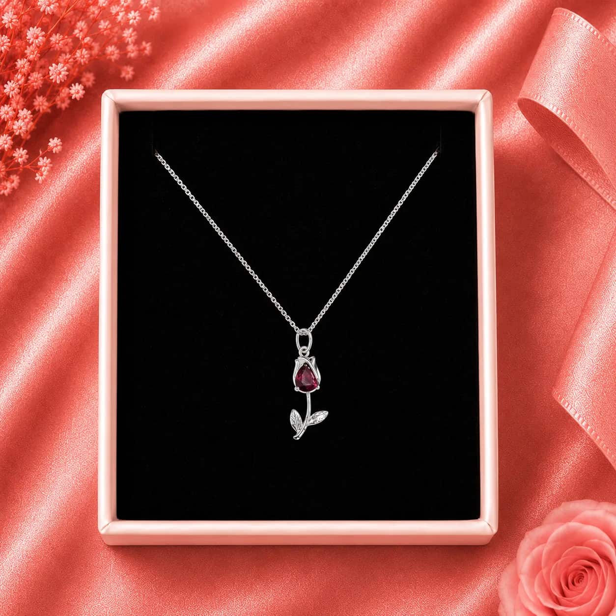 Collar Rosa Guinda🌷❤️