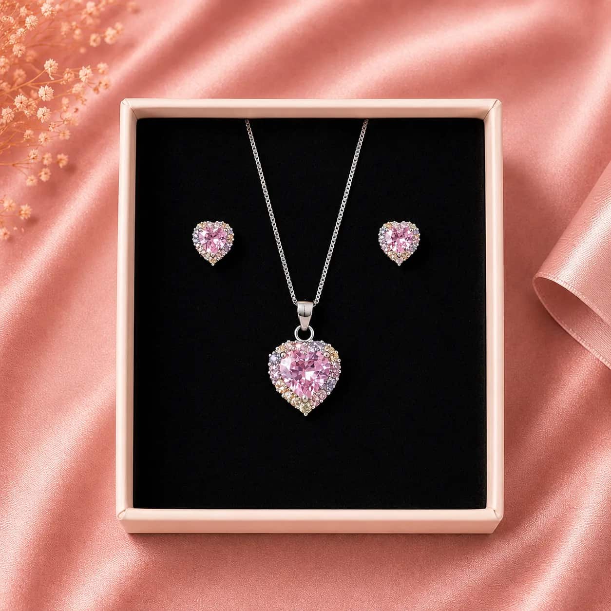 Conjunto corazón multicolor