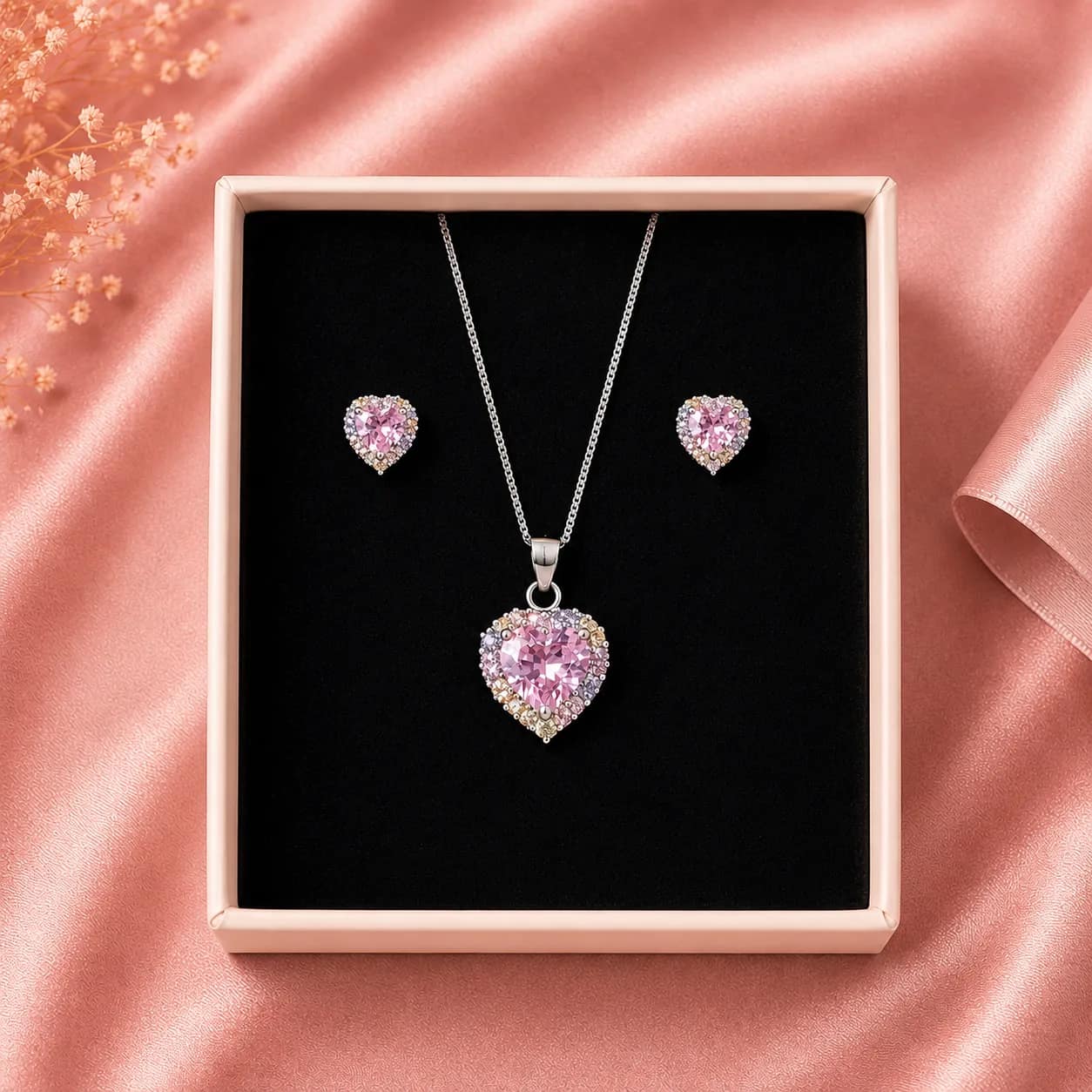 Conjunto corazón multicolor
