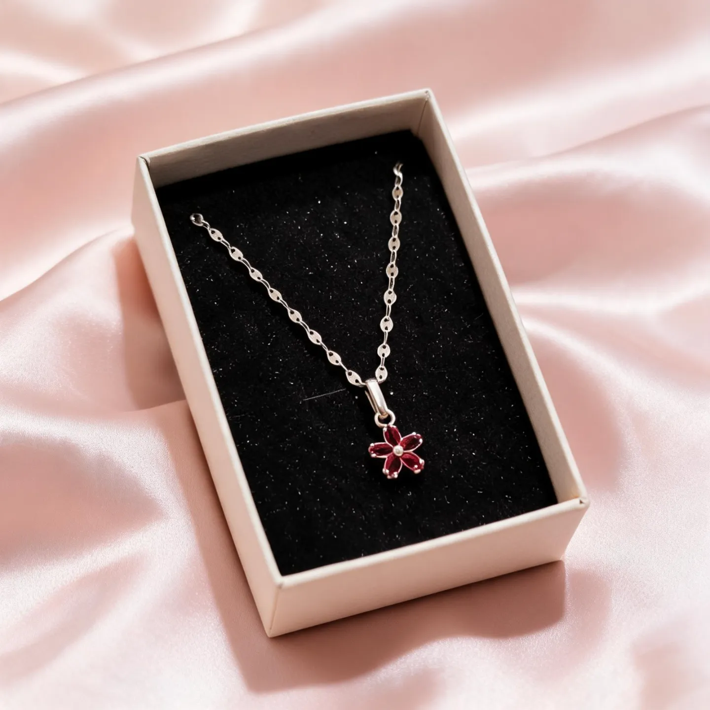 Collar flor de fantasia roja🌹