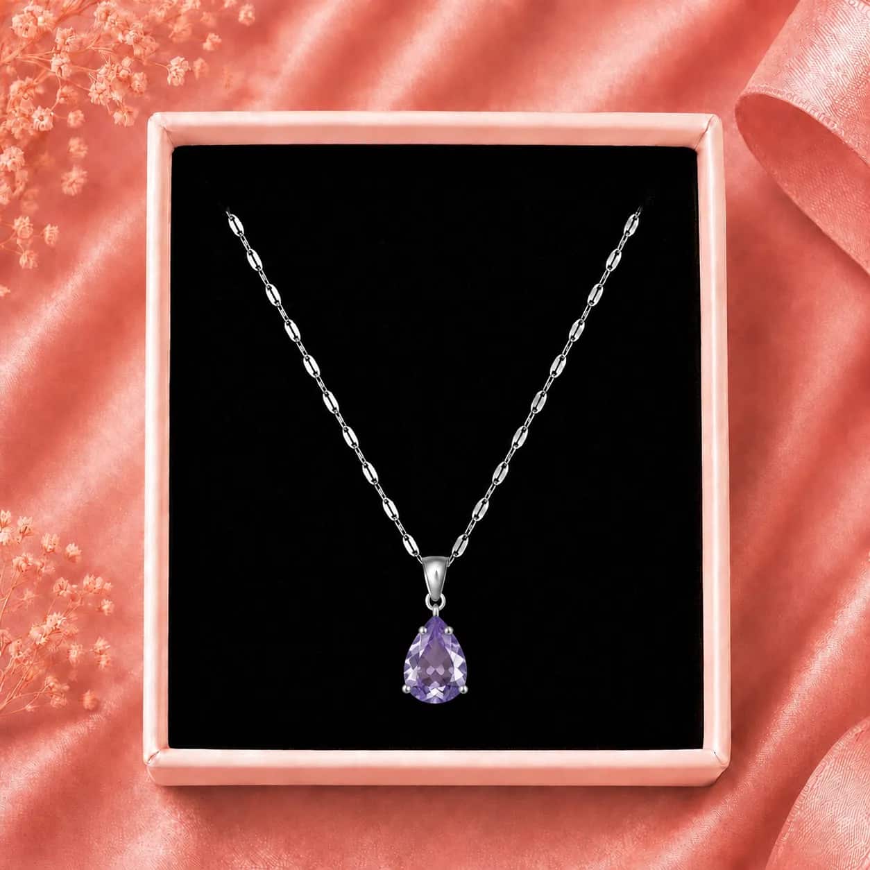 Collar elegante gota lila 🟣