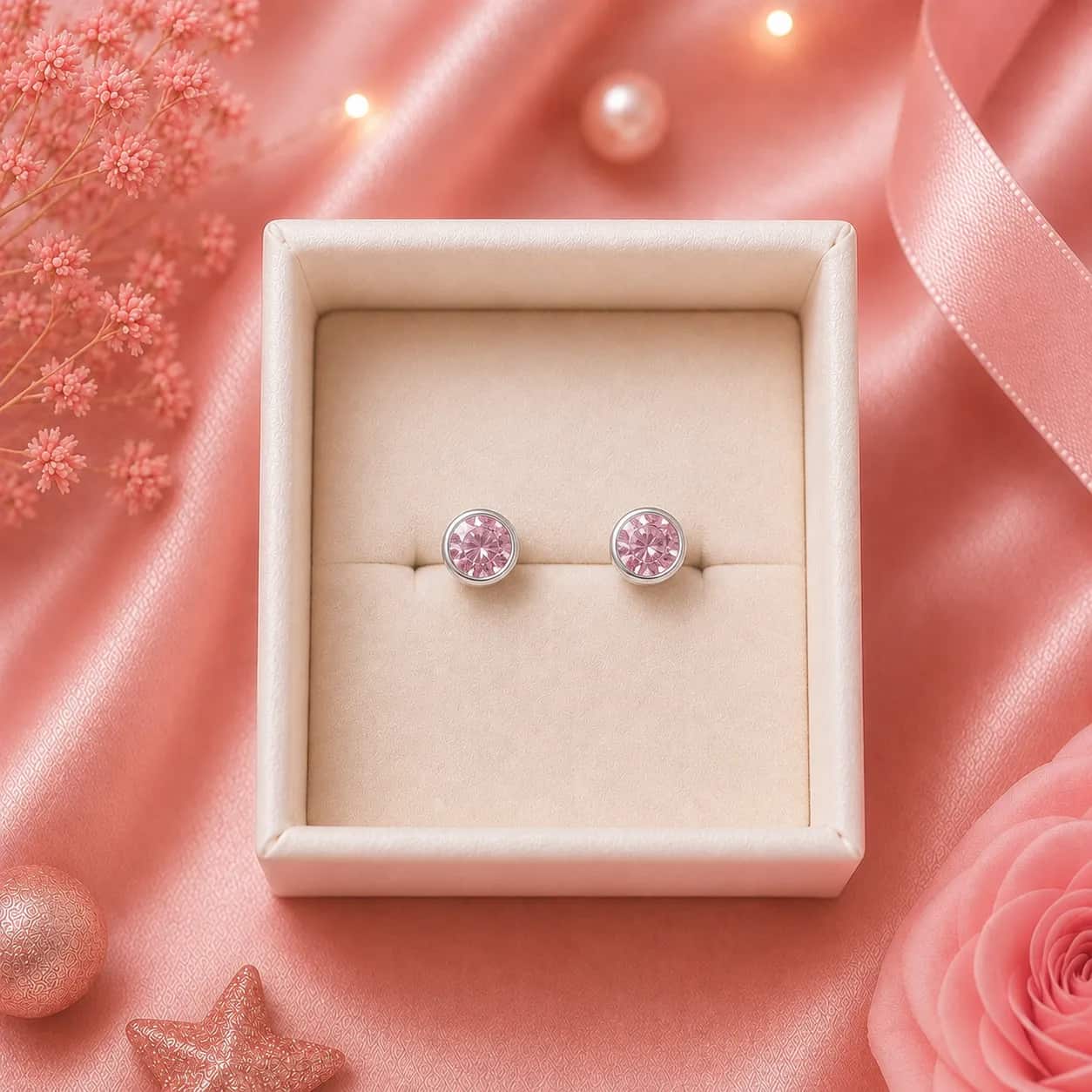 Aretes punto de luz medianos✨🩷