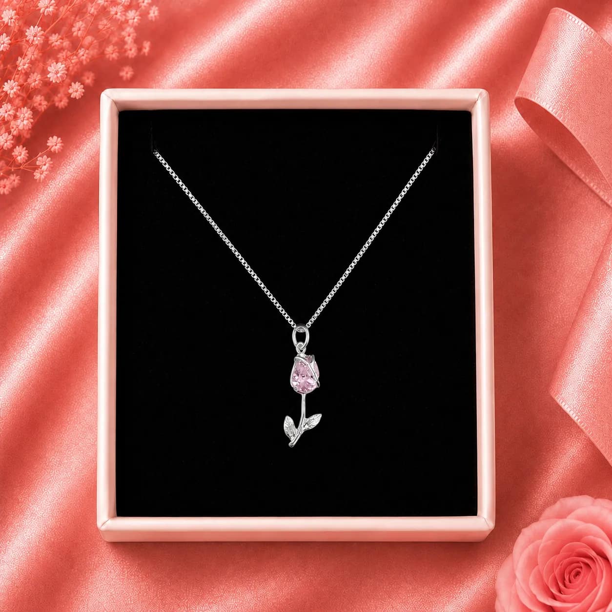 Collar Rosa Rosada🌷🌱